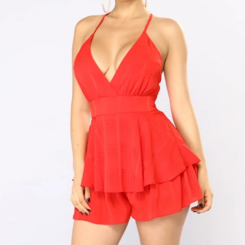 Fashion Nova red romper